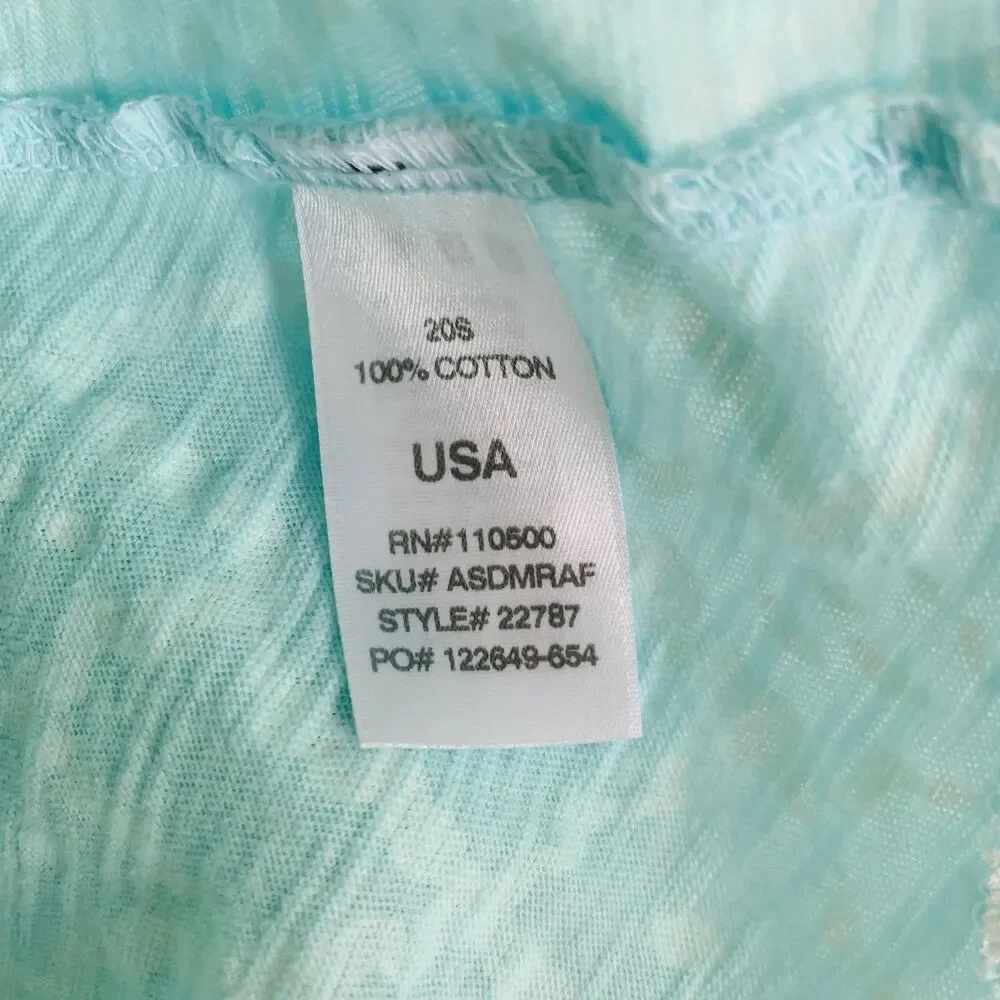 Fresh Produce Dress Women S Blue Aqua Sleeveless Beach Pool Vacation Cotton Midi